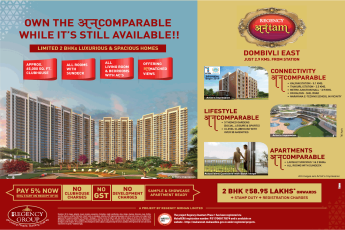Book limited 2 bhk luxurious & spacious homes at Regency Anantam in Mumbai